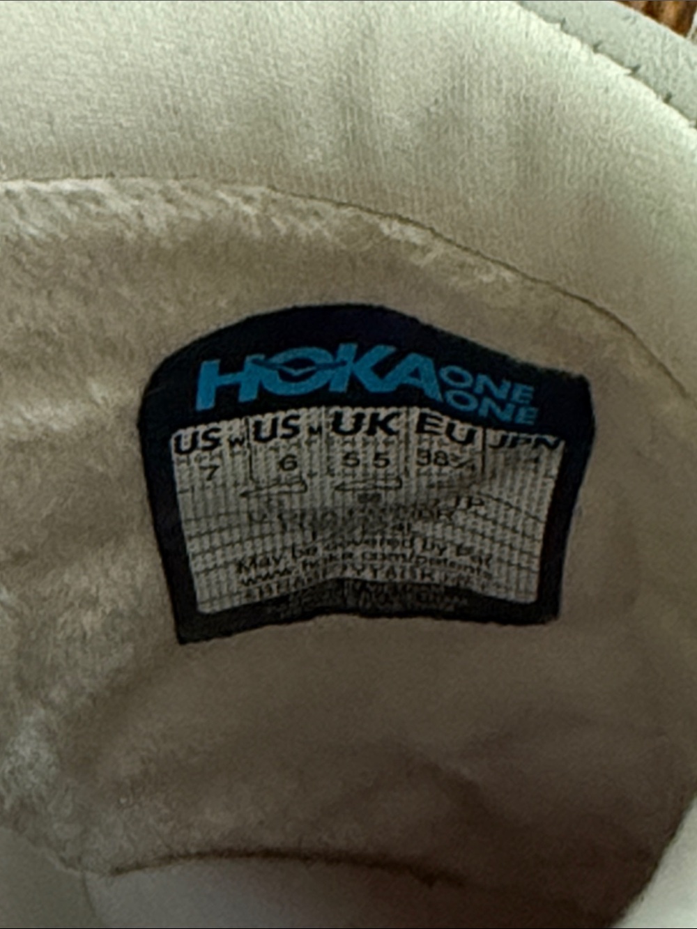 Hoka Women’s 7 Slip-On Sneakers in Cream and Tan - Picture 7 of 7